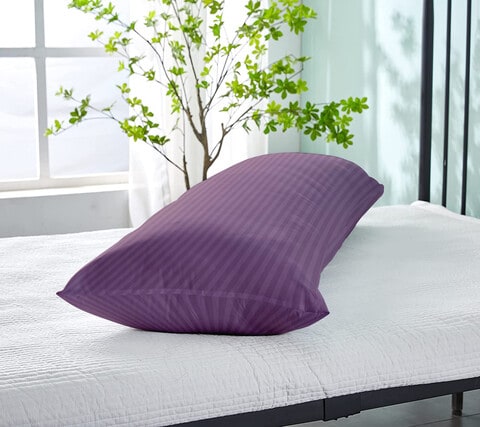 On purple hot sale pillow