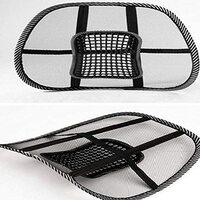 Generic Mesh Lumbar Back Brace Support Cushion Cool For Office Home Car Seat Chair Black