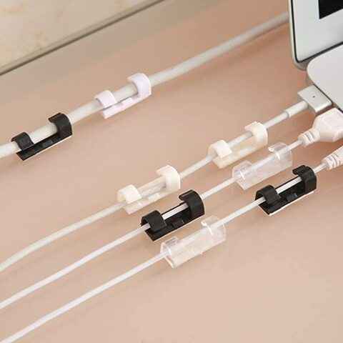 20 PCS Self-Adhesive Wire Organizer Cable Cord Wire Holder Buckle Wall Clips