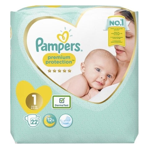 Buy PAMPERS PREMIUM PROTECTION 1 22S in Kuwait
