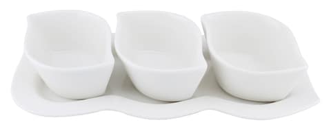 Porcelain Serving Bowl With Tray