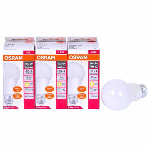Osram Led CLS A 10 Watts Warm 3 Pieces