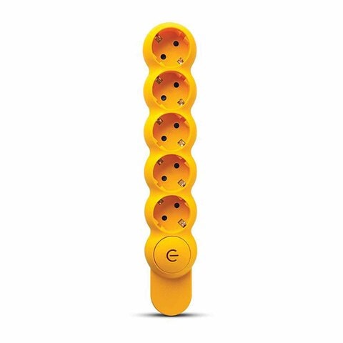 Elios Plugz - 5 Outlets - Yellow