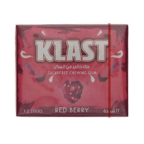 Buy Klast Sugar Free Chewing Gum with Red Berry - 80 gram in Egypt