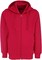 Kids Boys Girls Unisex Cotton Hooded Sweatshirt Full Zip Plain Top (RED, 6-7 YEARS)