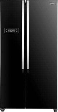 Sharp 521L Net Capacity 2 Door Side By Side Refrigerator Black Glass SJ-X645-BK3