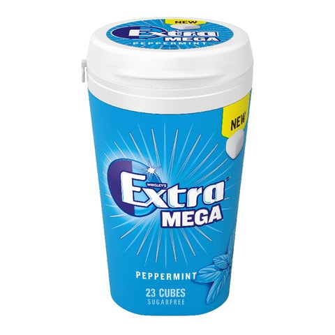 اكسترا ميجا مكعبات العلكة بنكهة النعناع خالية من السكر - 23 علكة - علبة 51 جرام