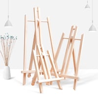 Generic-Mini Portable Wooden Art Easel Stand Adjustable Angle Tabletop Painting Easel Display Stand Art Supplies for Children Students Artist Adults