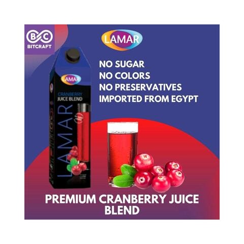 Lamar Cranberry Juice 100% - 1 Liter