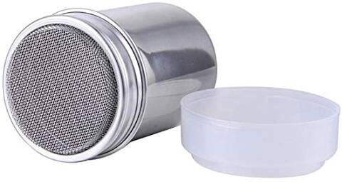 Generic Stainless Steel Fine-Mesh Flour Sifter/Icing Sugar Shaker Hand Held Flour Sieve Powder Large Capacity Baking Sieve Cup Ideal For Icing Sugar Sifter Tapioca Flour Coconut Flour