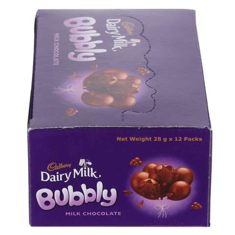 Cadbury Dairy Milk Bubbly Chocolate 28g x Pack of 12