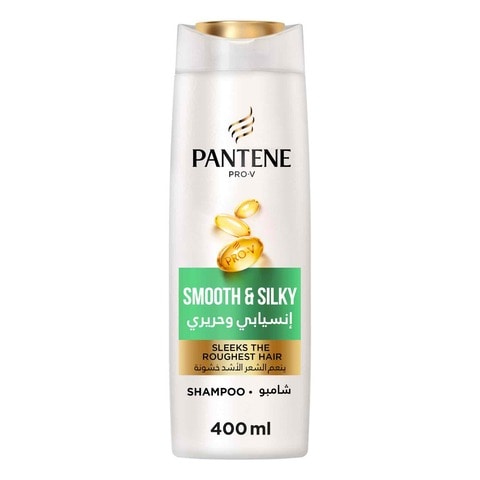 Buy Pantene Pro-V Smooth and Silky Shampoo Sleeks the Roughest Hair 400ml in Saudi Arabia