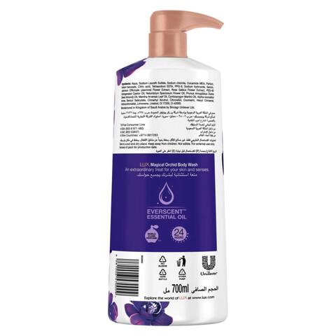 Lux Perfumed Body Wash Magical Orchid For 24 Hours Long Lasting Fragrance 700ml