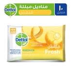 Buy Dettol Fresh Anti Bacterial Skin Wipes - 10 Wipes in Egypt