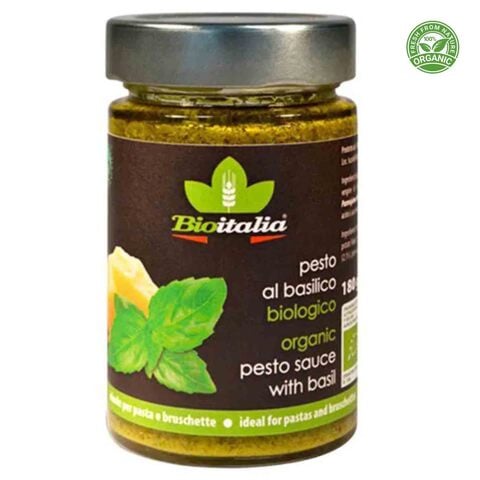Bioitalia Organic Pesto Sauce With Basil 180g