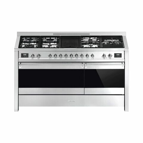 Smeg Classica 7 Burner Gas Cooker A5-81 150x60cm Silver