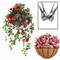 LINGWEI Flower Planter Iron Made Wall Hanging Liner Coconut Palm Metal Hanging Baskets Planting Vase Basket Wall Planter Half Round Flower Pot Container Large