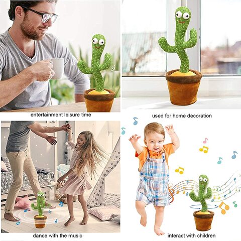 The Mohrim Cactus Plush Toys, Electronic Dancing Cactus, Singing And Dancing Cactus Plush Holiday Decoration For Kids