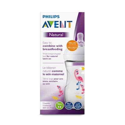 Philips Avent Natural Feeding Bottle SCF0700/20 260ml 1 Month+