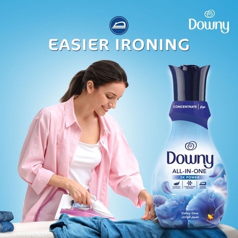 Downy Fabric Softener Concentrate All-in-One 3x Power Valley Dew Scent Longer-Lasting Freshness 1.5L