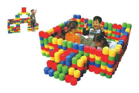 Rainbow Toys -  Jumbo Blocks Colorful Building Set 130 Pc