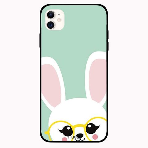 Theodor - Apple iPhone 12 6.1 inch Case Cute Rabbit Flexible Silicone