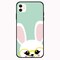 Theodor - Apple iPhone 12 6.1 inch Case Cute Rabbit Flexible Silicone