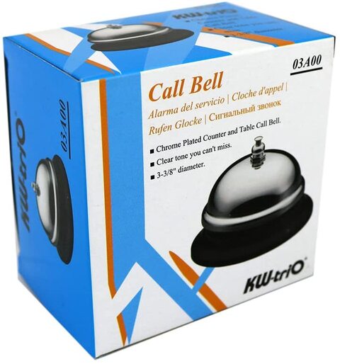 Generic Kw-Trio Dia. 8.5cm Steel Desk Kitchen Hotel Counter Bar Bell Pantry Calling Bell Call Restaurant Summoned Waiter Pager [Pn:03A00]