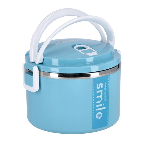 Delcasa Dc1619 1000ml Single Layer Round Lunch Box - Leak-Proof &amp; Airtight Lid Food Storage Container