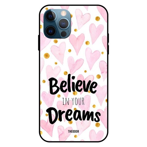 Theodor Apple iPhone 12 Pro 6.1 Inch Case Believe In Your Dream Flexible Silicone Cover