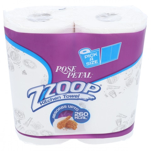 Rose Petal Zzoop Kitchen Towel 2 Towel Roll