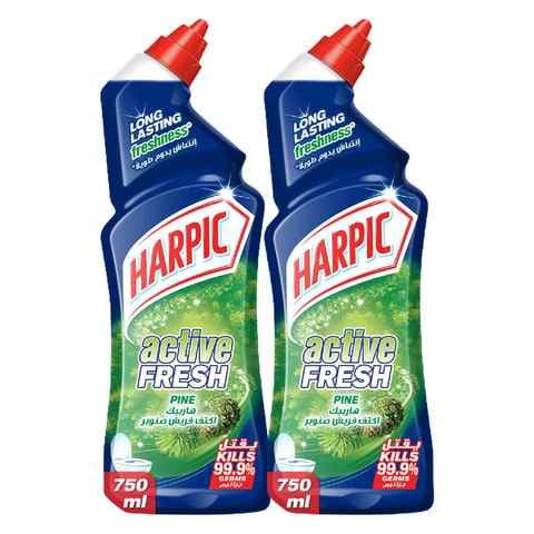 Buy Harpic Active Fresh Toilet Cleaner Pine 750ml Pack of 2 in UAE