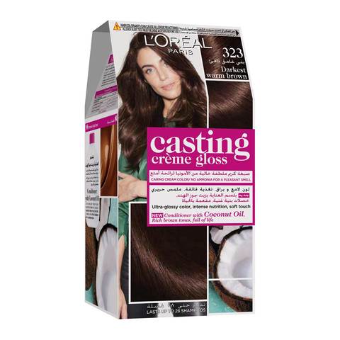 Buy L'oreal Paris Casting Creme Gloss Hair Colour 323 Dark Chocolate Online  - Shop Beauty & Personal Care on Carrefour Saudi Arabia