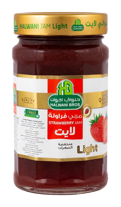 Halwani Bros Jam Light Strawberry - 380 gram