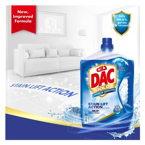 Dac Gold Cleaner + Disinfectant Ocean Breeze 3 L 1 L Free