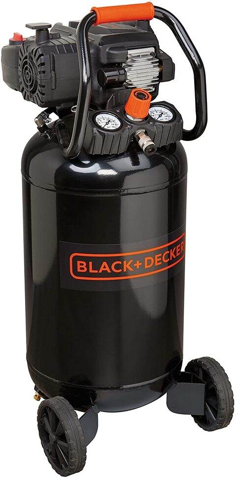 Buy Black + Decker BD 227/50V NK 10 Bar Compressor, 2 HP Motor, 50 L Tank,  220 l/min Air Flow, Vertical Online - Shop Automotive on Carrefour UAE