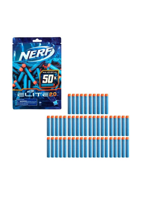 Nerf Elite 2.0 50-Dart Refill Pack - Includes 50 Official Nerf Elite 2.0  Darts, Compatible with All Nerf Elite Blasters