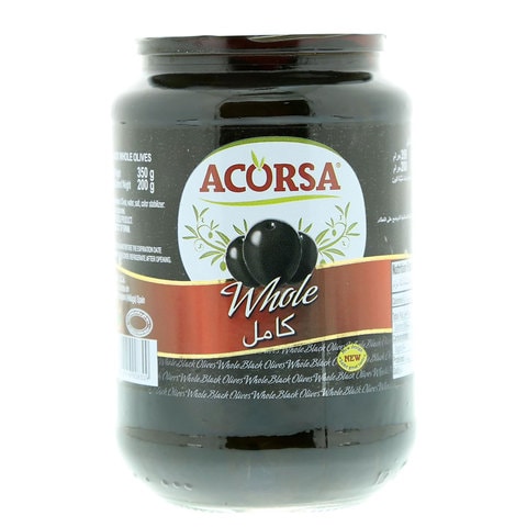 Acorsa Whole Black Olives 350g