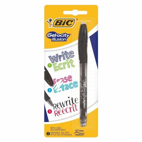 Bic Gel-ocity Illusion Medium Tip Gel Pen 0.7mm Black