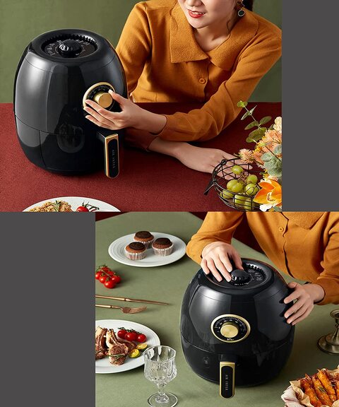Bear 3L 1200W Computer Type Air Frying Pan Hot Oven Cooker No Oil Fume  Multifunctional Steam Air Electric Fryer French Fries Mac