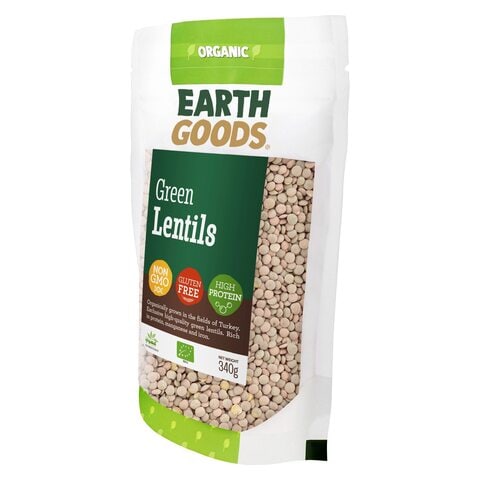Earth Goods Organic Green Lentils 340g