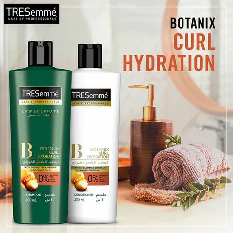 TRESemm&eacute; Botanix Curl Hydration With Shea Butter And Hibiscus Natural Shampoo White 400ml