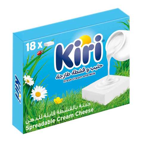 Buy Kiri Spreadable Cream Cheese Squares 18 portions 324g in Saudi Arabia