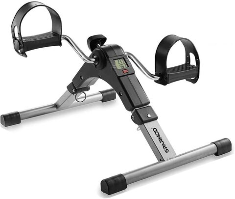 Sparnod Fitness Mini Cycle Pedal Exerciser with Adjustable Resistance and Digital Display.