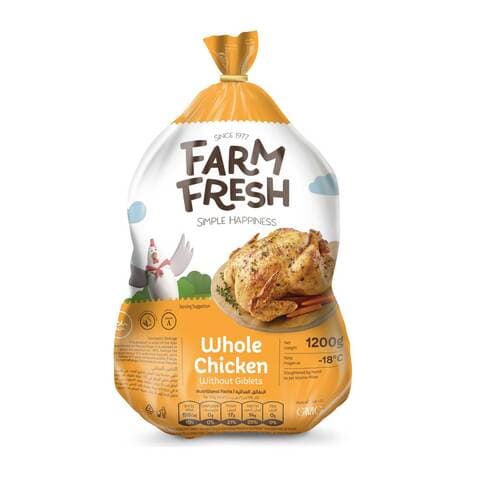 Farm Fresh Frozen  Whole Chicken 1.2kg