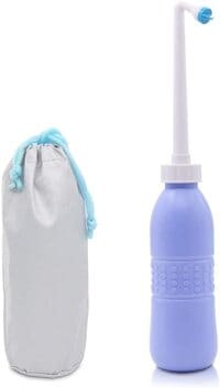 SHOWAY 650 ml Large Portable shattaf Bidet Bottle Handheld Travel Toilet shataf Hand Spray Seat Water-Blue