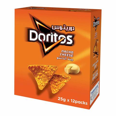 Doritos nacho cheese tortilla chips 25 g x 12