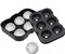 Doreen Ice Cube Trays Silicone, Sphere Round Ice Ball Maker Ice Cube Mold for Chilling Burbon Whiskey, Cocktail, Beverages and More(BLACK)