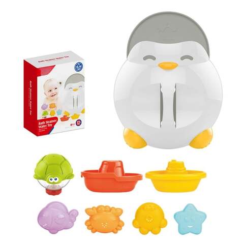 FITTO Penguin Bath Water Toy Set - Interactive and Safe Children&#39;s Bath Toy with Cute Penguin Design