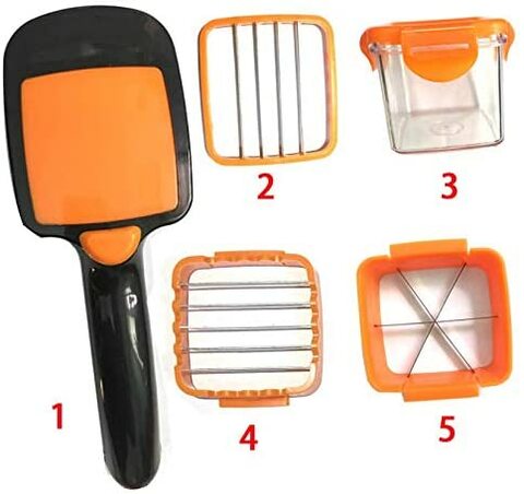 Buy Generic Nicer Quick 5-In-1 Dicer Fruit And Vegetable Cutter Set Online  - Shop Home & Garden on Carrefour Saudi Arabia